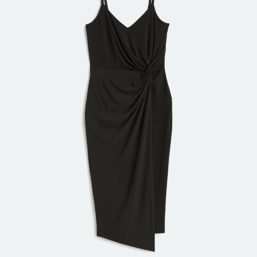 Nine Britton Vivian Black Asymmetrical-Hem Dress